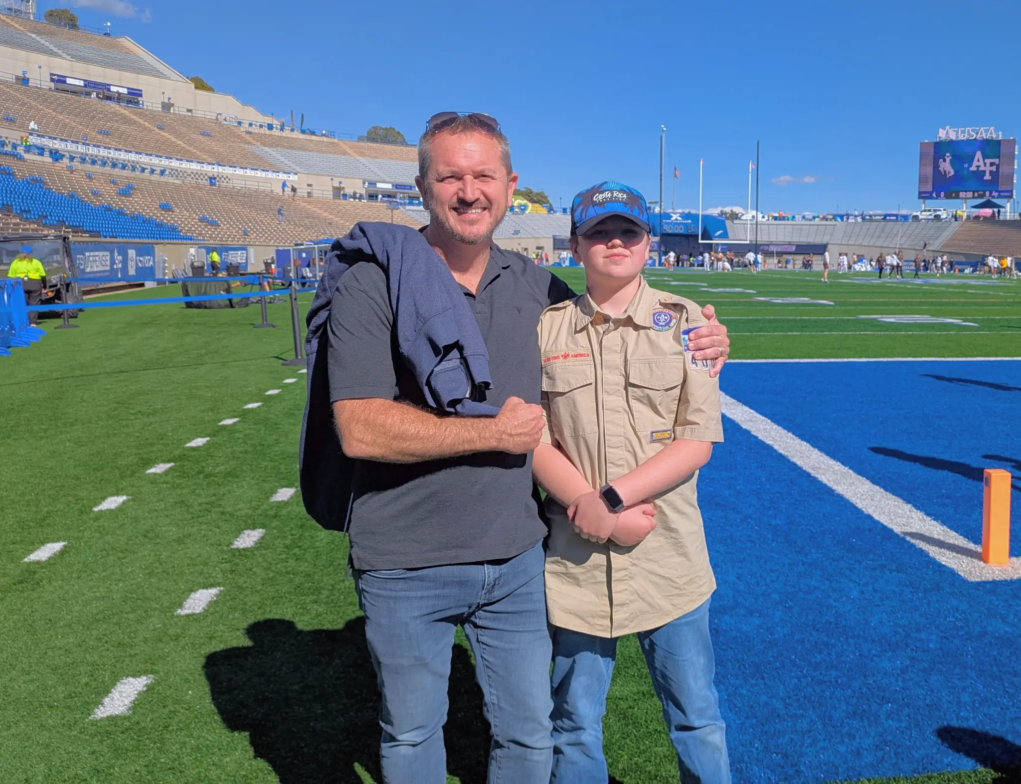 William Denny and his dad at the Air Force Academy